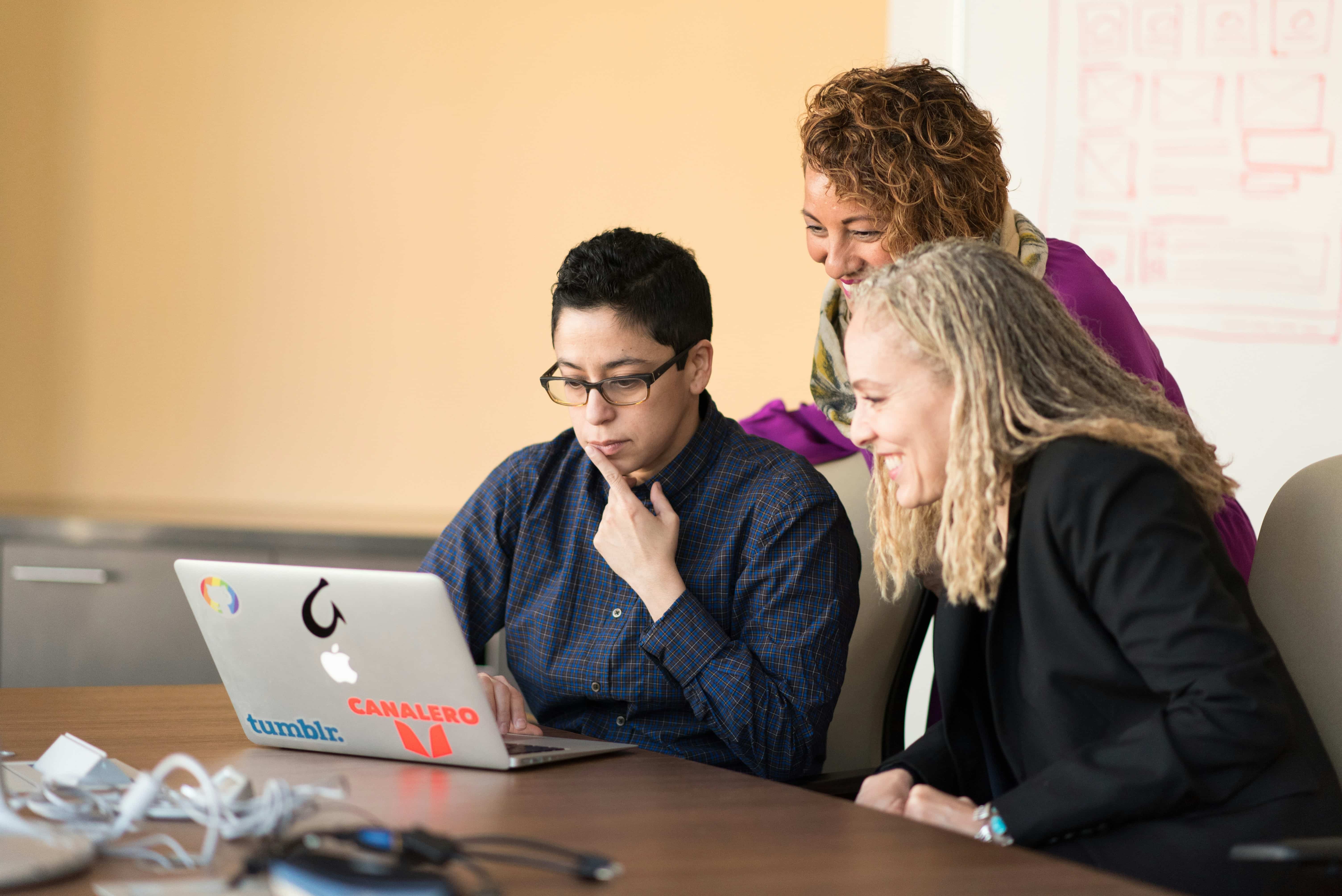 people looking at IT governance framework for compliance and security